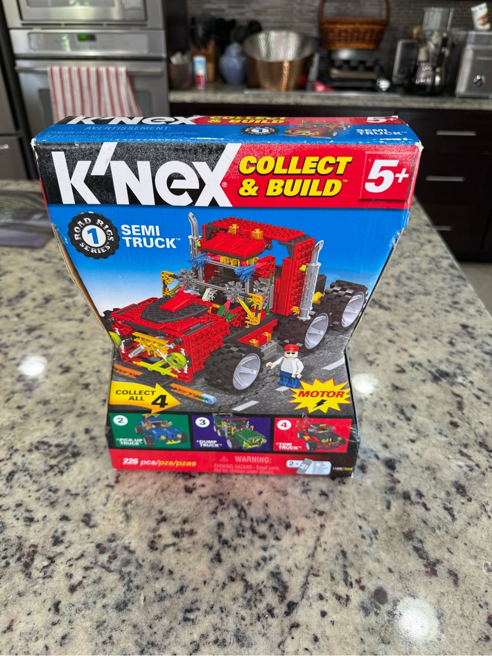 K'NEX Collect & Build Red Semi Truck Motorized Building Set